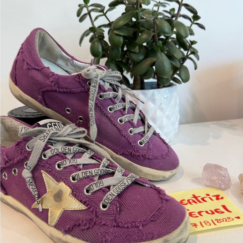 ✨ Golden Goose Purple and Gold Superstar LAB Sneakers ✨